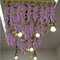 2 Pcs Wisteria Hanging Flowers Vines Purple Wisteria Flowers Vine Garland Artificial Wisteria Vines Hanging Flower Silk